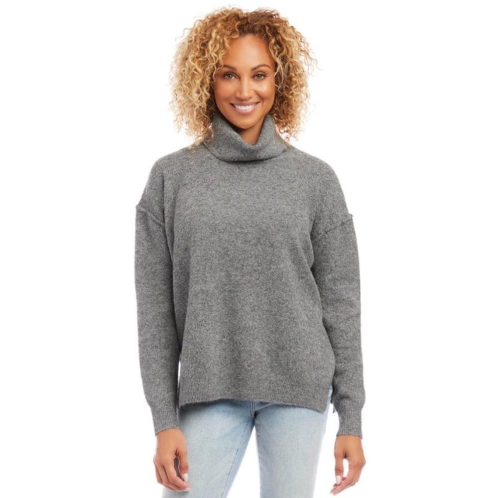 NWT KAREN KANE Turtleneck Sweater Gray Size XS